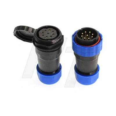 Abbildung von HangTon HE29 9 poliger Stromanschluss, wasserdicht, IP68, kreisförmig, männlich, weiblich, Kabelstecker für industriellen elektrischen Transformator