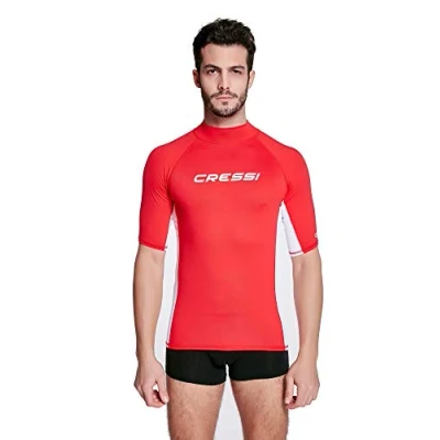 Abbildung von Cressi Herren Rash Guard Man, Rot/Weiß, S