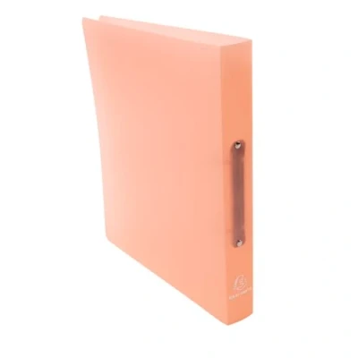 Abbildung von Exacompta Ref. 54977E Packung mit 5 halbfesten Ringen, Polypropylen, Chromalin, 2 runde Ringe, Durchmesser 30 mm, Rücken 40 Außenmaße: 32 x 25 cm, A4 Format, Korallenrot