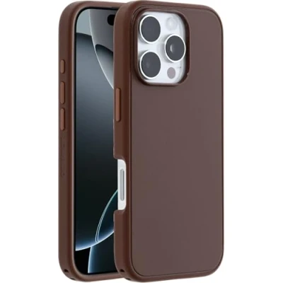 Abbildung von Apple iPhone 16 Pro Hülle MagSafe Kunststoff OtterBox Hard Case/Backcover Handyhülle Braun Shockproof/Stoßfest