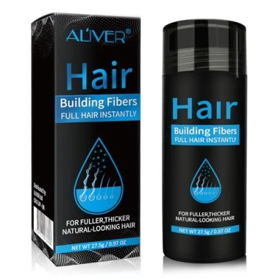Abbildung von Haarfasern zur Haarverdichtung, Streuhaar Hair Fibers Haarverdichtung,Haarpuder Für Dünnes Haar, Abdecken von dünner werdendem Haar (Dunkelbraun)