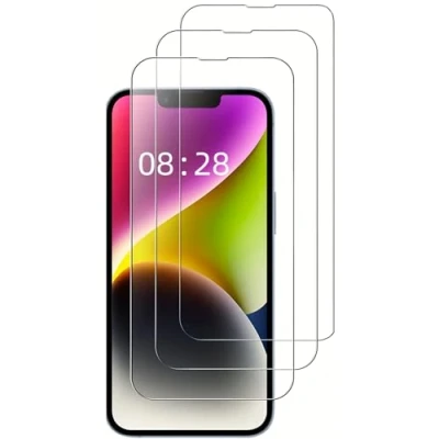 Abbildung von 3 Stück Panzer Schutz Gehärtetem Glas Für iPhone 14 13 Pro Full Screen Schutzfolie Displayschutz Folie Anti Kratzen 9H Härte HD Displayschutzfolie 6,1 Zoll Ultra Klar Ultrabeständig