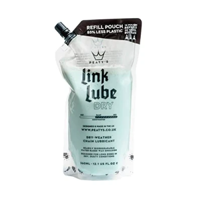 Abbildung von Peaty&#039;s Link Lube Nachfüllpackung für trockene Bedingungen, Nachfüllbeutel 360 ml