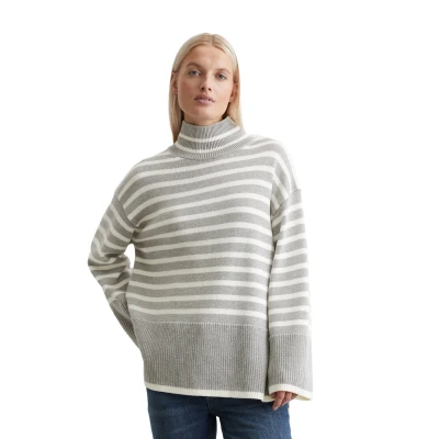 Abbildung von Marc OPolo Stehkragenpullover &quot;mit Streifen Dessin&quot;