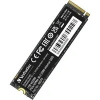 Abbildung von Verbatim Vi3000 NVMe M.2 Internal SSD, internes SSD Laufwerk mit 1 TB Datenspeicher, Solid State Drive PCIe Gen 3 Schnittstelle, schwarz