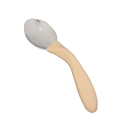 Abbildung von Homecraft Caring Cutlery, Ivory Handle Right Handed Spoon (Eligible for VAT Relief in the UK) Ergonomic Stainless Steel Eating Utensil, Silverware Weak Grip, Elderly, Disabled, Handicapped