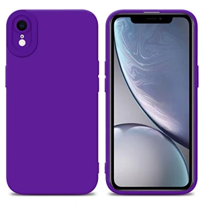 Abbildung von Cadorabo Hülle kompatibel mit Apple iPhone XR Schutzhülle TPU Silikon Case Liquid Design Kameraschutz Slim Kratzfest Weiche Gummi Rundumschutz für in Lila