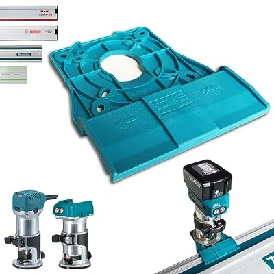 Abbildung von Profi Führungsschienenadapter für Makita DRT50 / RT0700C RT0702C RT0700 3709/3711 Makita/Bosch/Festool/Mafell Führungsschiene Oberfräse Kantenfräse Adapter