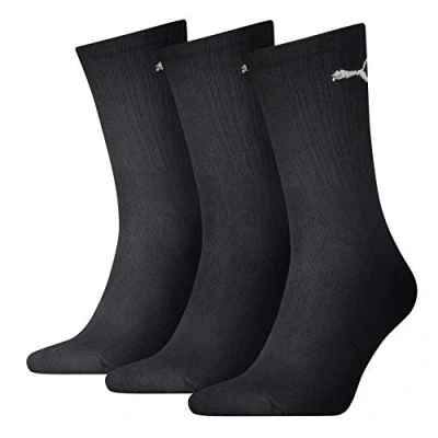 Abbildung von PUMA 6 Paar Unisex Crew Socks Socken Sportsocken MIT FROTTEESOHLE (Black,43 46)