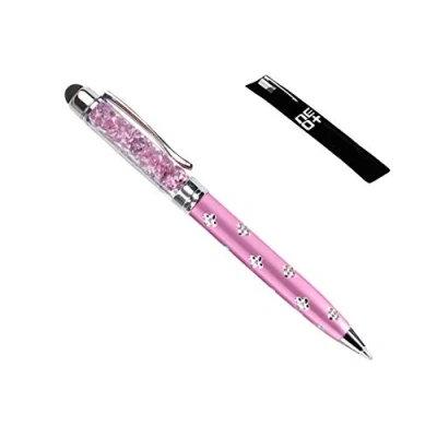 Abbildung von 2 in 1 Kapazitive Touchscreen Eingabestift und Kugelschreiber mit Swarovski Kristallen, Nachfüllern rose