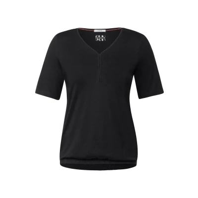 Abbildung von Cecil Flamm Tshirt basic, Damen, Größe: XS, Schwarz