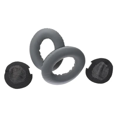 Abbildung von vhbw Ohrpolster Ersatz Polster kompatibel mit Bose AE2, AE2i, QC35, AE2 Wireless, QC15, QC2, QC25 Kopfhörer Headset, Schwarz, Grau