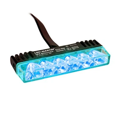 Abbildung von LED MARTIN NP6 Frontblitzer blau ECE R65 Klasse 2 Tag / Nachtschaltung