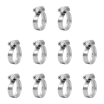 Abbildung von VARIOSAN Schlauchschellen Set 13613, 10 Stück, Spannbereich 12 22 mm, Bandbreite 9 W4 (Edelstahl / V2A)