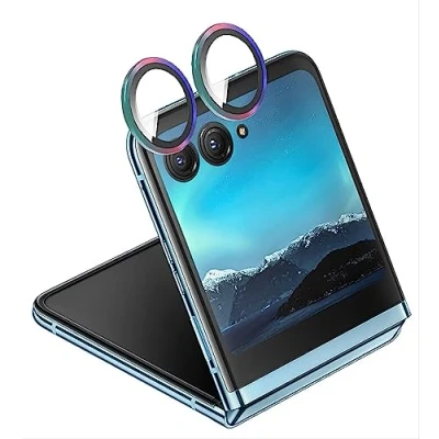 Abbildung von GIOPUEY [Kompletter Schutz Kameraschutz Kompatibel mit Motorola Razr 40 Ultra, [Doppelter Schutz] Metall Ring + Schutzglas, Colorful