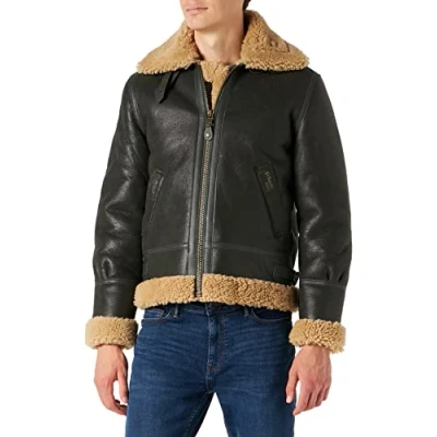 Abbildung von Schott Winterjacke, Herren, Größe: Medium, Kaki/beige
