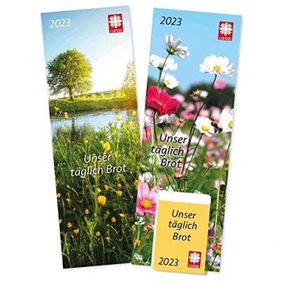 Abbildung von Unser täglich Brot 2023: Der Caritas Tagesabreißkalender mit zwei Motiven auf beidseitig bedruckter Rückwand