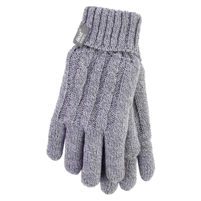 Abbildung von HEAT HOLDERS Damen Thermisch Winter Handschuhe in 7 Farben (M/L, Grau)