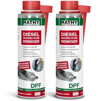 Abbildung von MATHY DPF Partikelfilter Reiniger Diesel (2 x 300 ml) hochwirksamer Systemreiniger für Dieselmotoren Additiv
