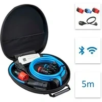 Abbildung von NRGkick 32A 5.0m Set Optimal / mobile Wallbox ohne Installation Ladegerät für Elektrofahrzeuge inkl. 5Pol, 16A 3Pol, Typ E+F “Schuko 13A (EU) und Transporttasche