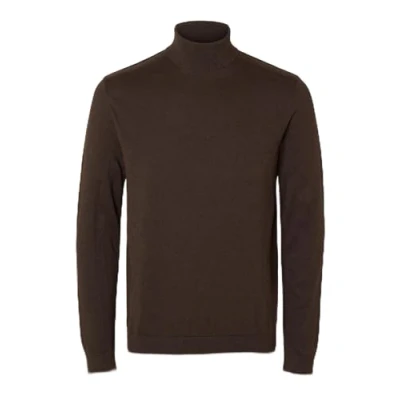 Abbildung von Selected Homme Slhberg ROLL NECK B NOOS Strickpullover, Herren, Größe: XXL, Chocolate torte