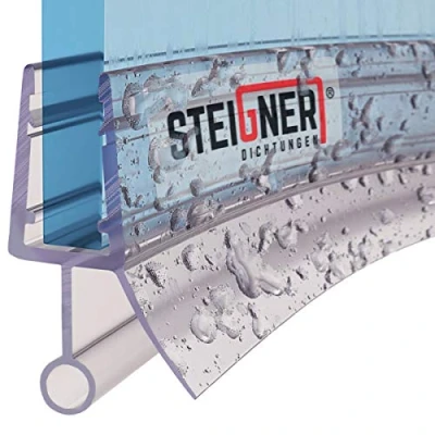 Abbildung von STEIGNER Duschdichtung, 60cm, Glasstärke 3,5/4/ 5 mm, Vorgebogene PVC Ersatzdichtung für Runddusche, UK18