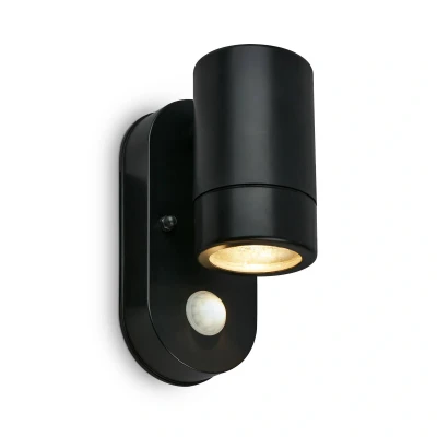 Abbildung von BRILONER Wandleuchte Aussen mit Bewegungsmelder, IP54 Spritzwasser Staubschutz, 30 Sek. Timer, Aussenlampe, Wandlampe, Strahler, Außenbeleuchtung, Außenleuchte, 15x7x9,5 cm, Schwarz