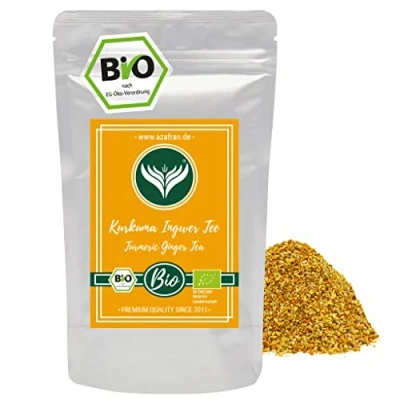 Abbildung von Azafran BIO Kurkuma Ingwer Tee Gewürztee lose Kurkumatee mit getrocknet 250g