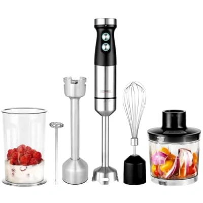 Abbildung von Gastroback Stabmixer 40972 Design Power Set 5 in 1, 1200,00 W, Turbo Funktion bis 15.000 U/Min.