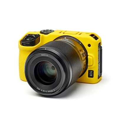 Abbildung von easyCover Silikon Kameratasche Schutz für Ihre Kamera Nikon Z30 Gelb