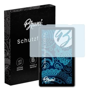 Abbildung von Bruni Schutzfolie kompatibel mit Xoro MegaPad 1333 Pro Folie, glasklare Displayschutzfolie (2X)