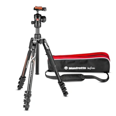 Abbildung von Manfrotto Befree Advanced Camera Tripod Kit Compatible with Sony Alpha7 and Alpha9 Cameras, Travel Ball Head Lever Closure, Aluminium for Accessories, DSLR,Mirrorless