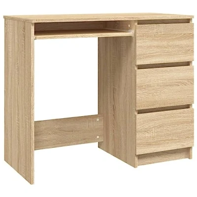 Abbildung von vidaXL Schreibtisch Sonoma Eiche 90x45x76 cm Holzwerkstoff
