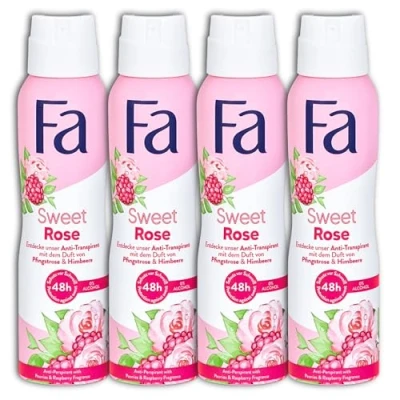 Abbildung von 4 er Pack FA Sweet Rose Deodorant Deo Deospray x 150 ml