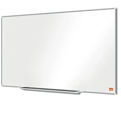Abbildung von Nobo Magnetisches Widescreen Nanostahl Clean Whiteboard mit Stiftablage, 710 x 400 mm, Schlanker Zierrahmen, InvisaMount Montagesystem, Impression Pro, Weiß, 1915253
