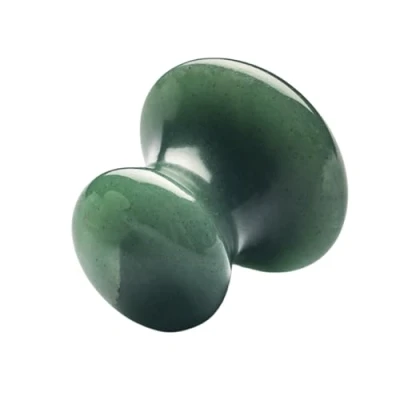 Abbildung von Sun &amp; Sia Gesichtsmassage Stein Jade Schwarz, Gua Sha Pilz aus Naturstein, Anti Aging Massagegerät Jade, Reduziert feine Linien, Regt die Durchblutung an, Für Gesunde, Strahlende Haut