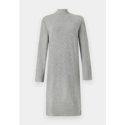 Abbildung von YAS Yasemilie HIGH NECK Dress Strickkleid, Damen, Größe: Large, Light grey melange