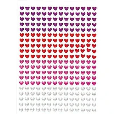 Abbildung von Baker Ross Glitzernde Schmuckstein Aufkleber Herzen für Kinder zum Verzieren von Karten und Bastelprojekten Valentinstag Karneval (280 Stück)