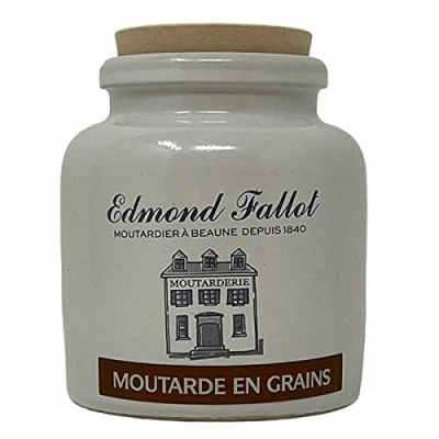 Abbildung von Moutarde de Dijon MEAUX grobkörnig, im Steintopf, Fallot, 250ml