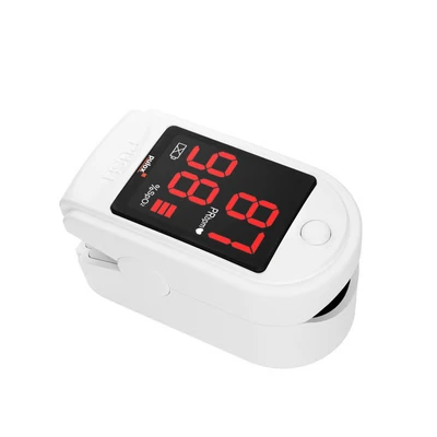 Abbildung von Pulox PO 100 Pulsoximeter mit LED Anzeige, inkl. Hardcase, Batterien, Schutzhülle, Nylontasche und Trageband Weiß