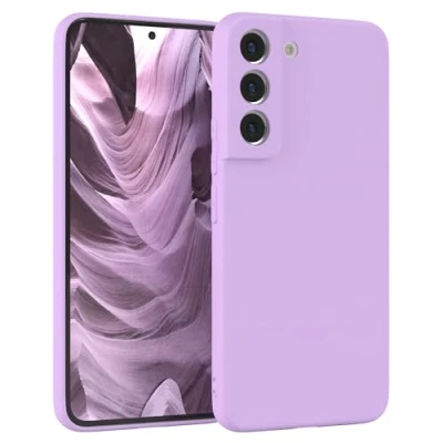 Abbildung von EAZY Case Silikonhülle für Samsung Galaxy S22 5G Hülle Silikon Lila weich stoßfeste Handyhülle Schutzhülle mit Kameraschutz Dünn Premium Schutz Cover TPU Phone Bumper in Violett