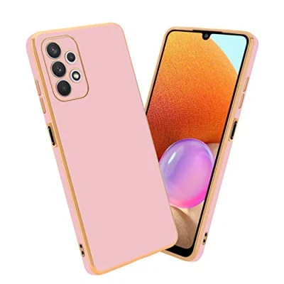 Abbildung von Cadorabo Hülle kompatibel mit Samsung Galaxy A32 5G Schutzhülle TPU Silikon Case Liquid Design Kameraschutz Slim Kratzfest Weiche Gummi Rundumschutz für in Rosa