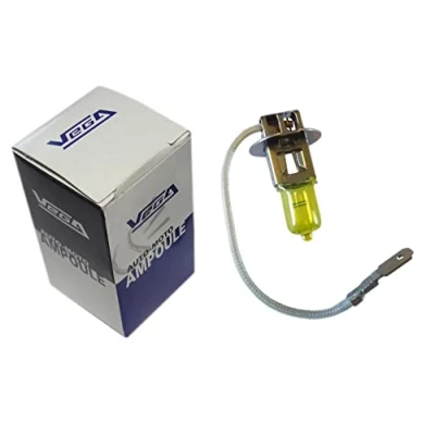 Abbildung von VEGA 1 x Glühbirne H3 55 W PK22s, 12 V, Antikgelb, französische Marke