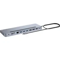Abbildung von i tec USB C Metall Ergonomische Dockingstation 3x4K mit Stromversorgung 100W 1x HDMI, 2X DisplayPort, 4X 3.2 Gen1, GLAN, SD/microSD