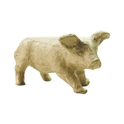 Abbildung von Décopatch AP614O Träger XS aus Pappmaché, mini Schwein, 10,5 x 7 5,5 cm, zum Verzieren