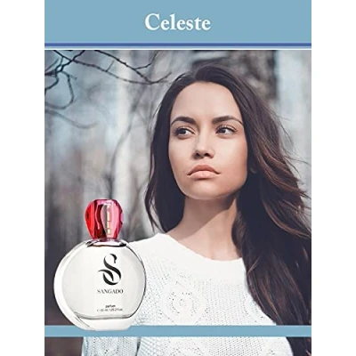 Abbildung von CELESTE von SANGADO, Parfüm für Damen, 8 10 Stunden Langanhaltend, Luxuriös duftend, Blumig, Zarte französische Essenszen, Extra konzentriert (Parfüm), Elegant, Sinnlch, Weiblich, 60ml