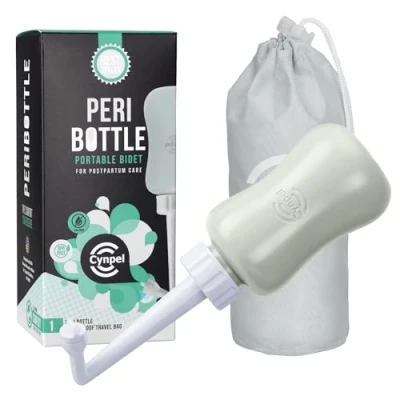 Abbildung von Cynpel Tragbares Bidet für die Wochenbett Intimhygiene 350 ml Intimdusche Frauen Peri Flasche Krankenhaus Tasche Mutterschaft Essentials Grau