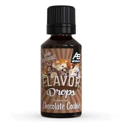 Abbildung von ALL STARS Flavor Drops (Chocolate Cookie, 30 ml) Aromatropfen ohne Zuckerzusatz &amp; Kalorien Süße Geschmack für Lebensmittel Vegan Made in Germany