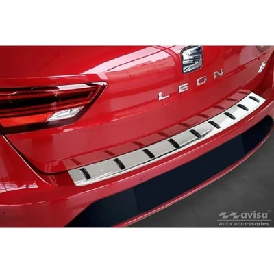 Abbildung von Avisa Edelstahl Heckstoßstangenschutz kompatibel mit Seat Leon ST (5F) 2013 2017 &amp; Facelift 2020 &#039;Strong Edition&#039;