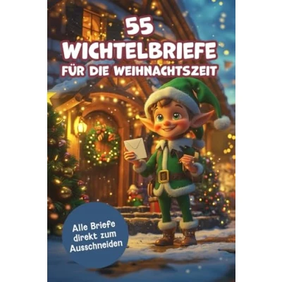 Abbildung von 55 Wichtelbriefe für die Weihnachtszeit direkt zum Ausschneiden: Weihnachtspost von Lumi, dem kleinen Weihnachtswichtel zauberhafte Briefe Wichteltür